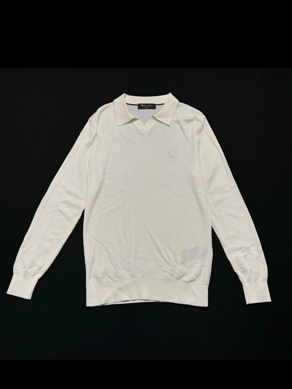 Loro Piana Mens Long Sleeve Polo